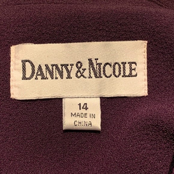 Danny & Nicole Dark Purple Skirt Suit Size 14 - Picture 8 of 16